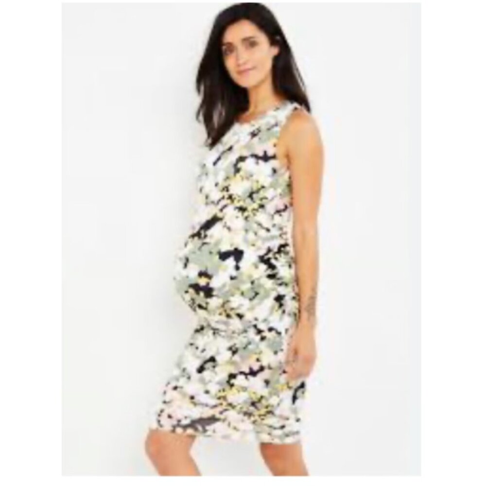 Pea in the Pod Floral Bodycon Dress with Cut Out Back Size Medium NWT